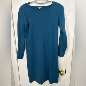 J Jill Blue wool sweater dress medium